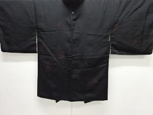 大正ロマン　樹木模様織り出し漆一つ紋絵羽織